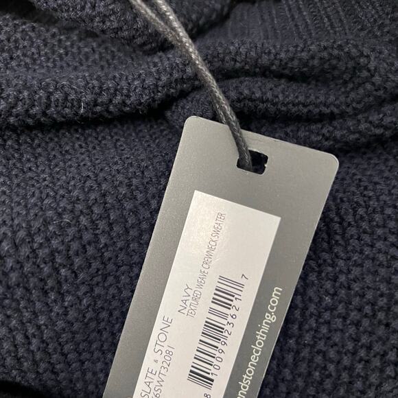 Slate & Stone Textured Weave Crewneck Sweater Mens Sz Large - Picture 6 of 7